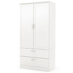 Hot Wardrobe Armoire - Acapella Pure White Storage Furniture