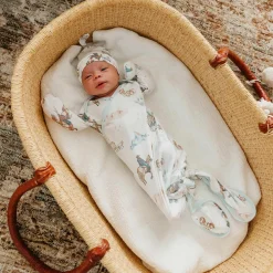 Pajamas|Sleep Bags>Copper Pearl Western Boone-Knotted Gown 0m