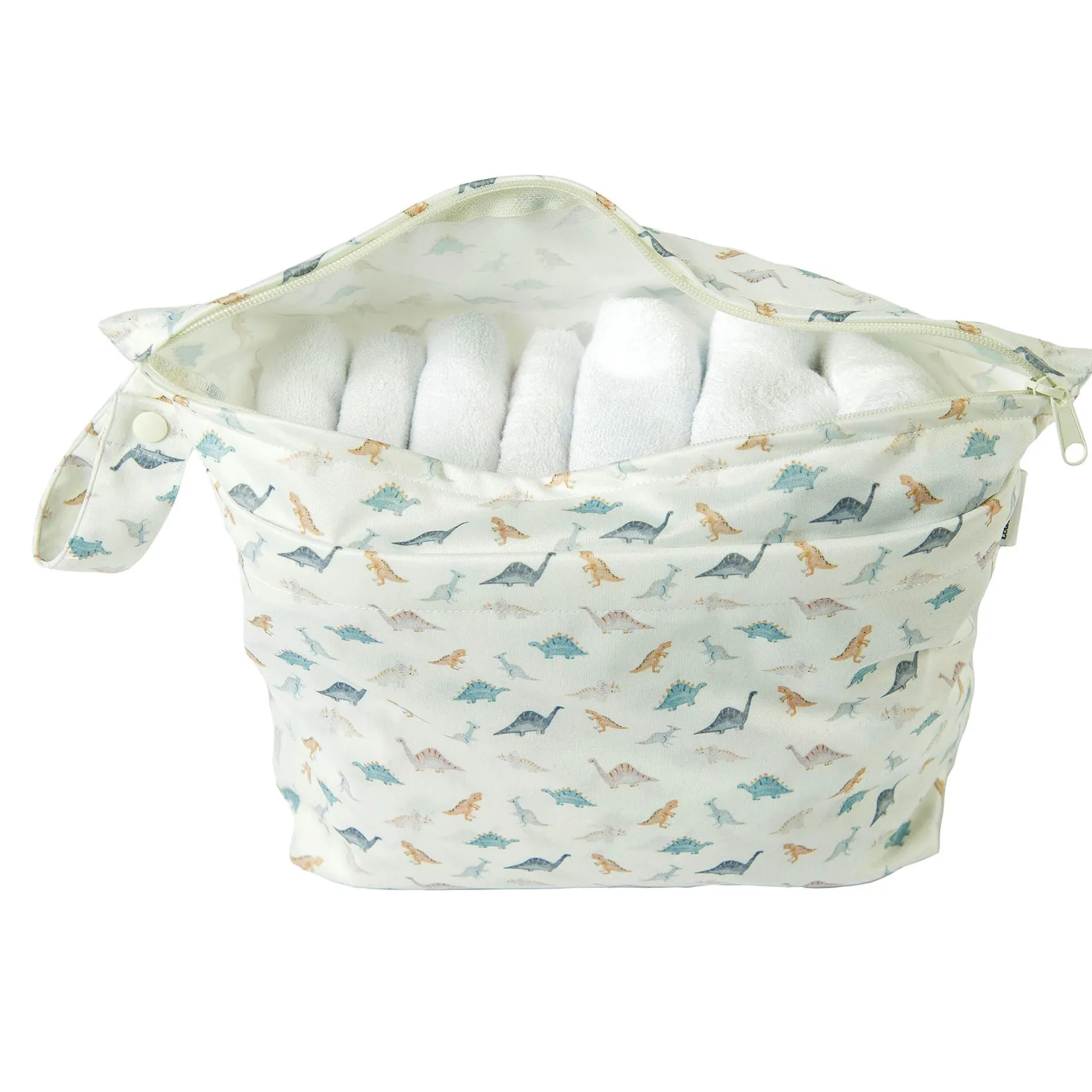 Muslin Products|Diaper Bags>Loulou Lollipop Wet Bag - Dino Friends