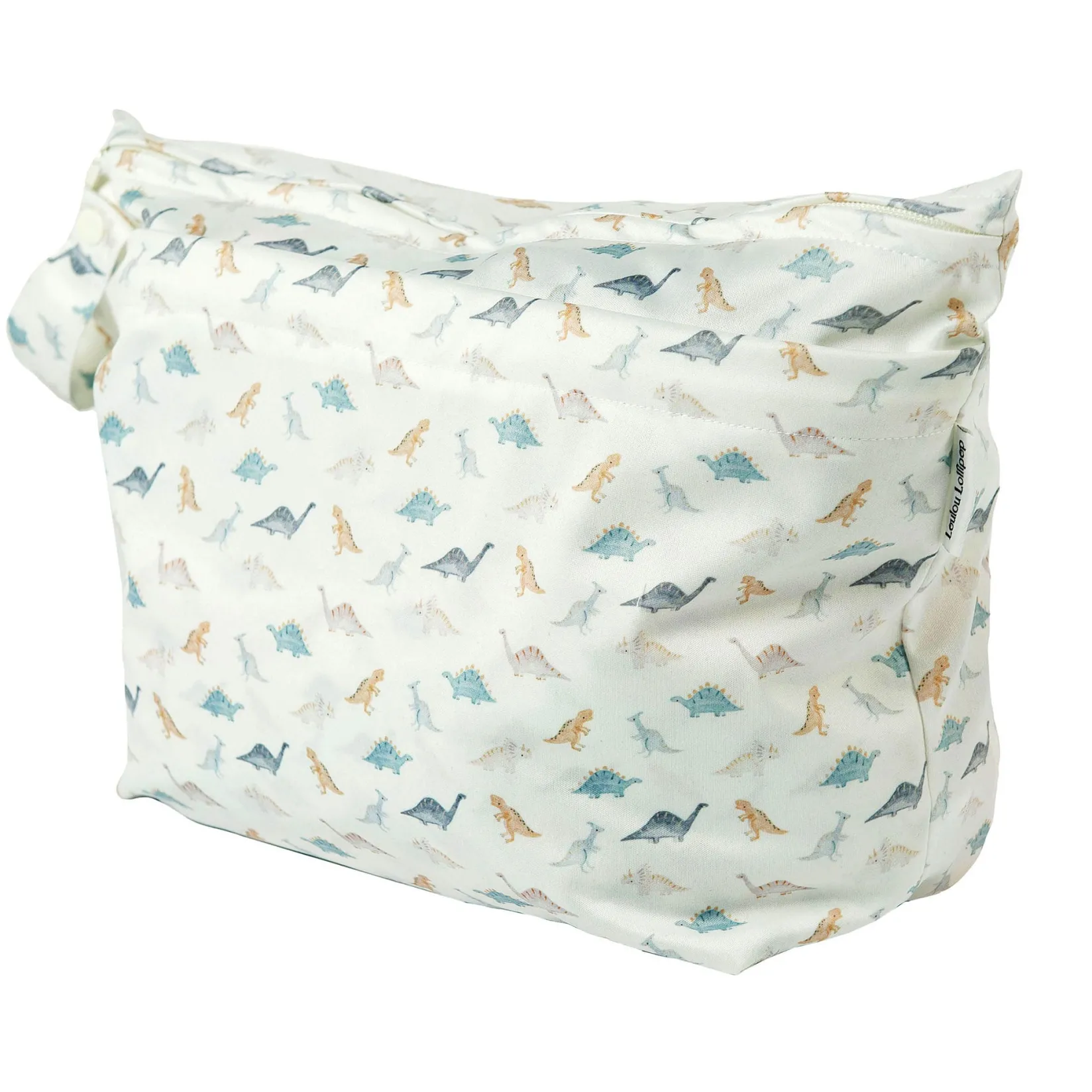 Muslin Products|Diaper Bags>Loulou Lollipop Wet Bag - Dino Friends