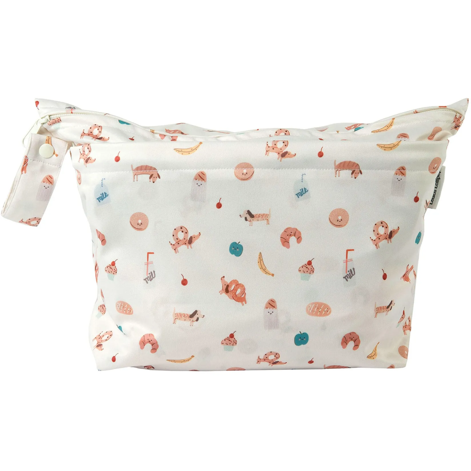 Muslin Products|Diaper Bags>Loulou Lollipop Wet Bag - French Breakfast