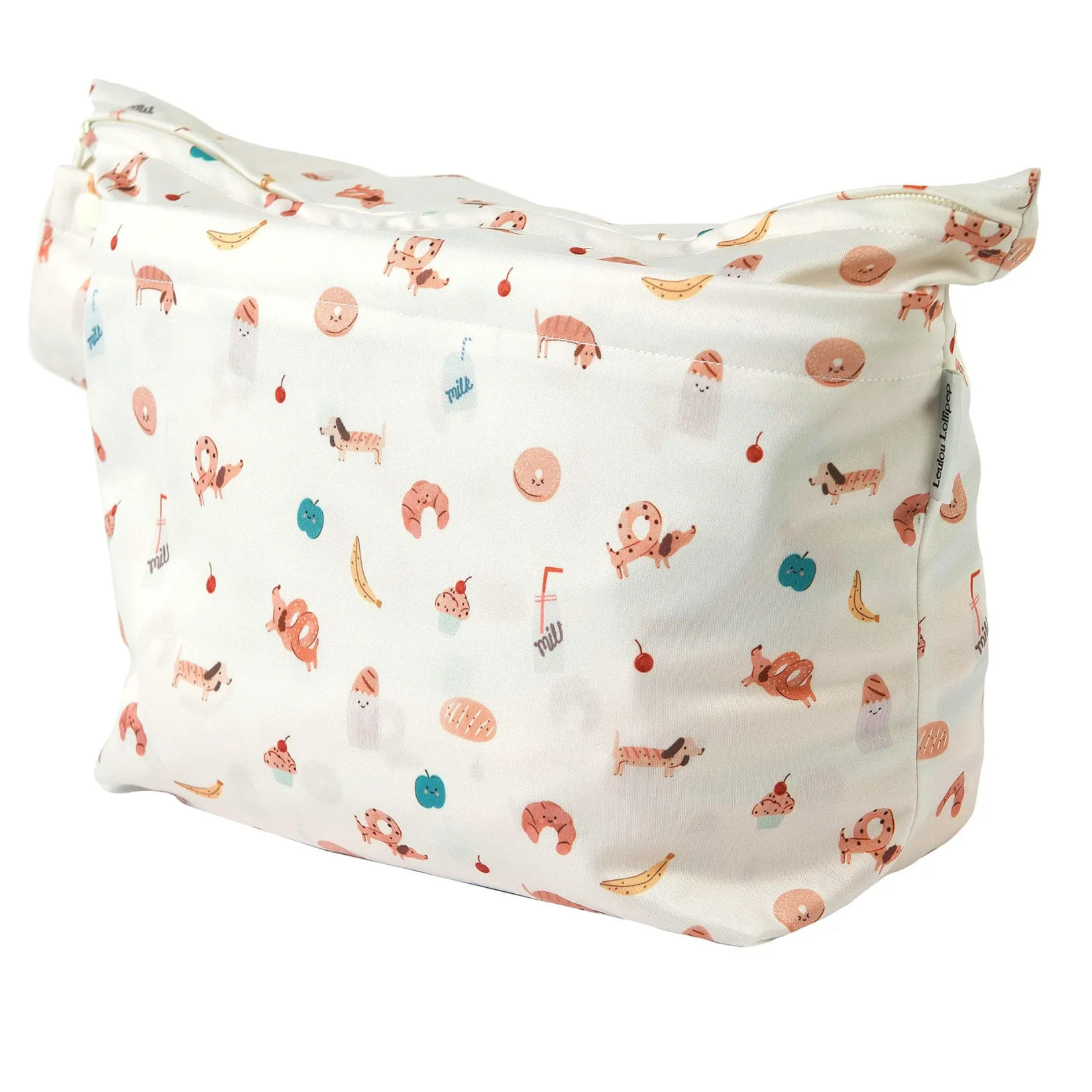 Muslin Products|Diaper Bags>Loulou Lollipop Wet Bag - French Breakfast