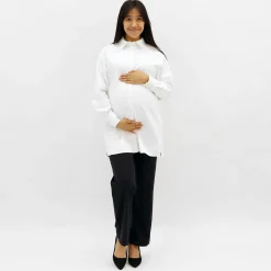 Tops>Bella Maternite Classic Maternity Shirt White