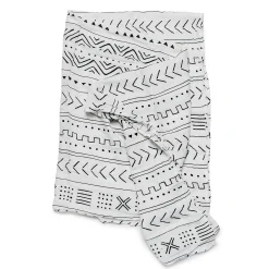 Blankets|Blankets>Loulou Lollipop White Mudcloth Swaddle