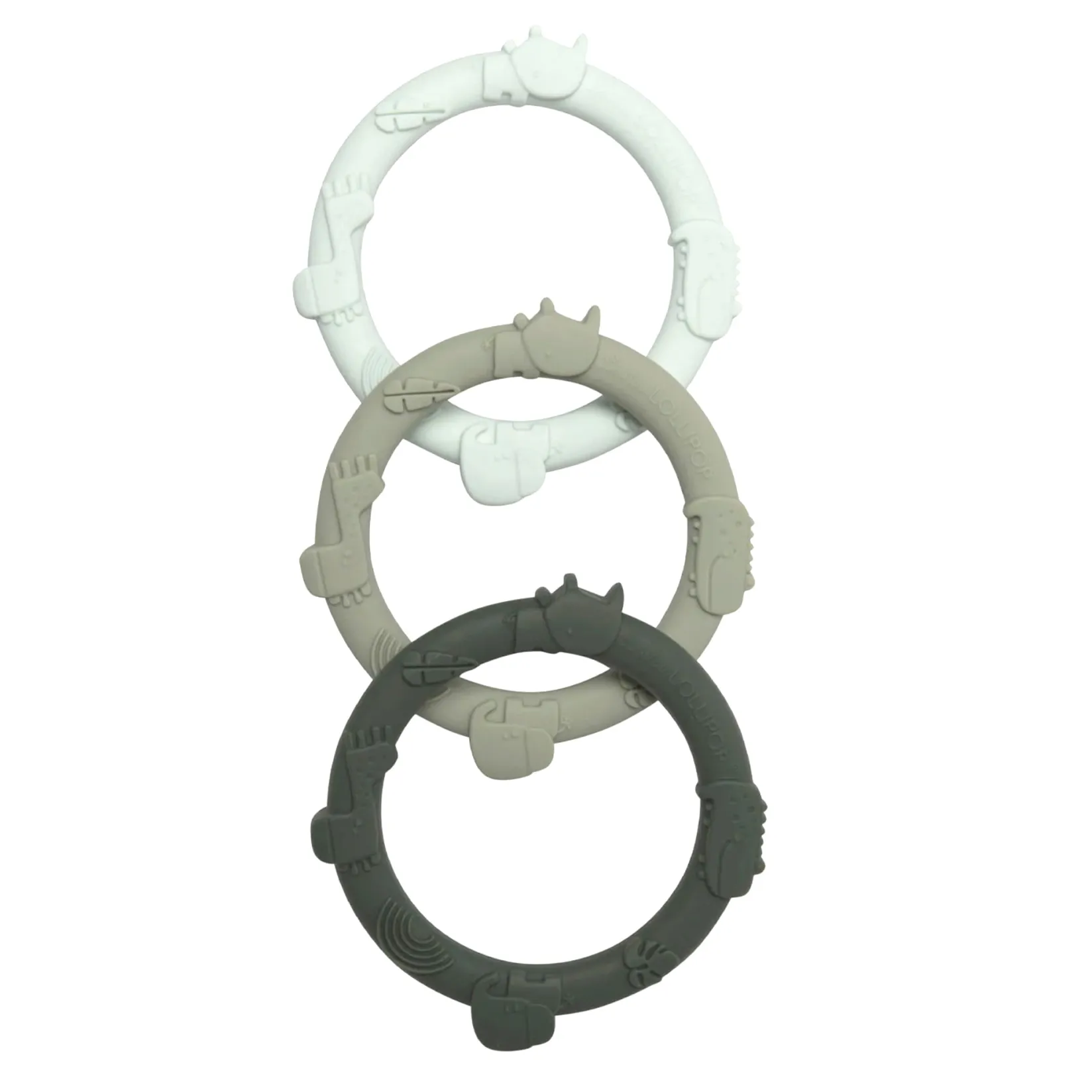 Discount Wild Teething Ring Set - Sage/Green Teething Toys