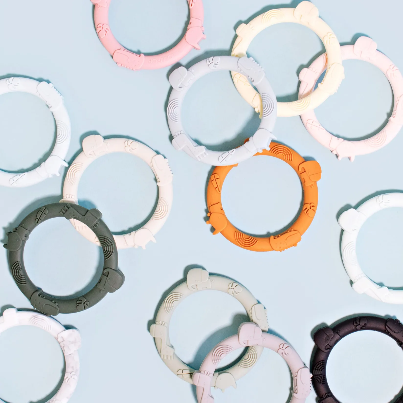 Discount Wild Teething Ring Set - Sage/Green Teething Toys