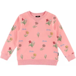 Fleeces And Sweatshirts|Tops>Birdz Wildflower Aop Sweatshirt 2-10 Pink