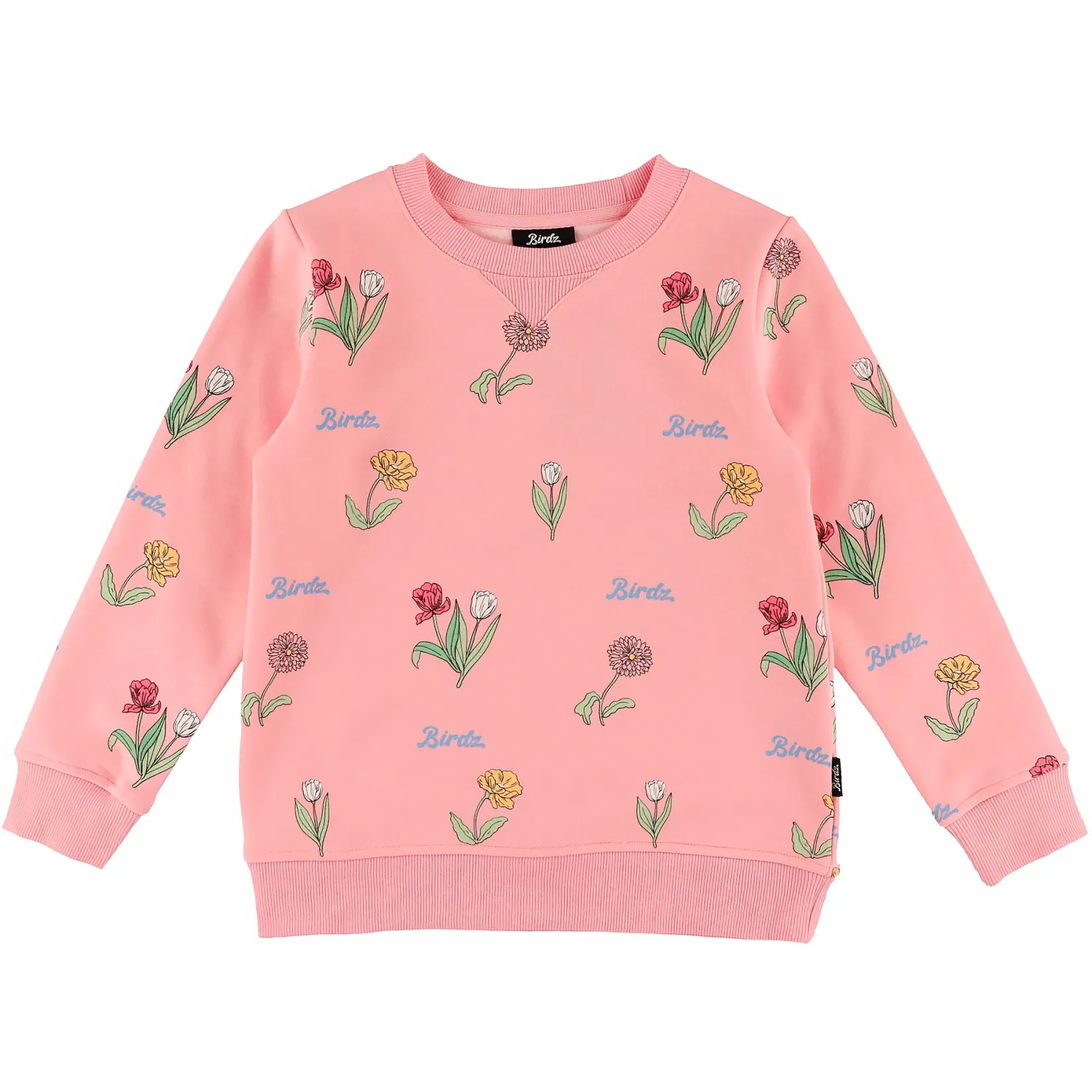 Fleeces And Sweatshirts|Tops>Birdz Wildflower Aop Sweatshirt 2-10 Pink