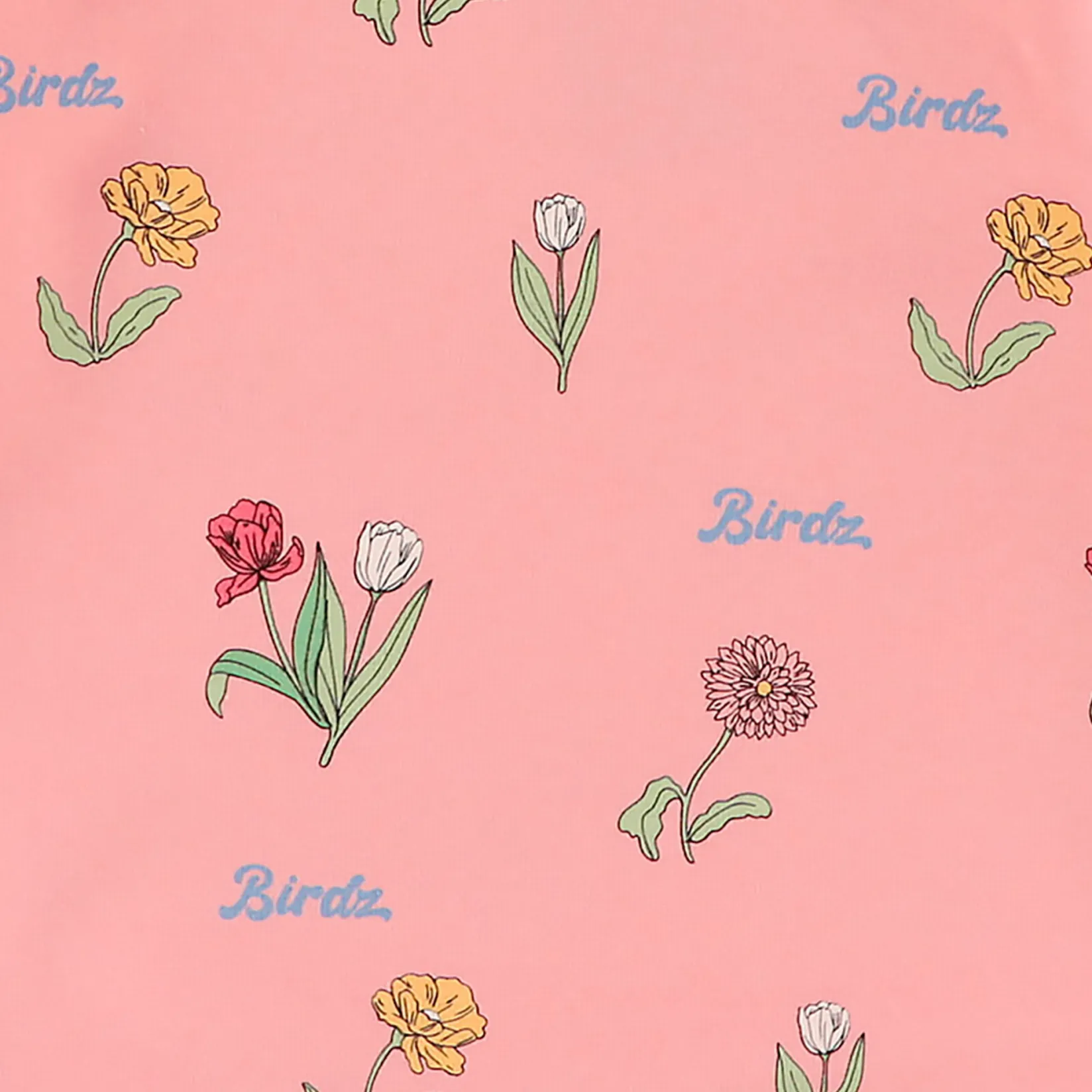 Fleeces And Sweatshirts|Tops>Birdz Wildflower Aop Sweatshirt 2-10 Pink