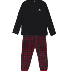 Underwear|Pajamas>Nano Women Plaid Pajamas Black