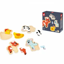 Wooden Toys|Puzzles>Janod Wood Puzzle Farm