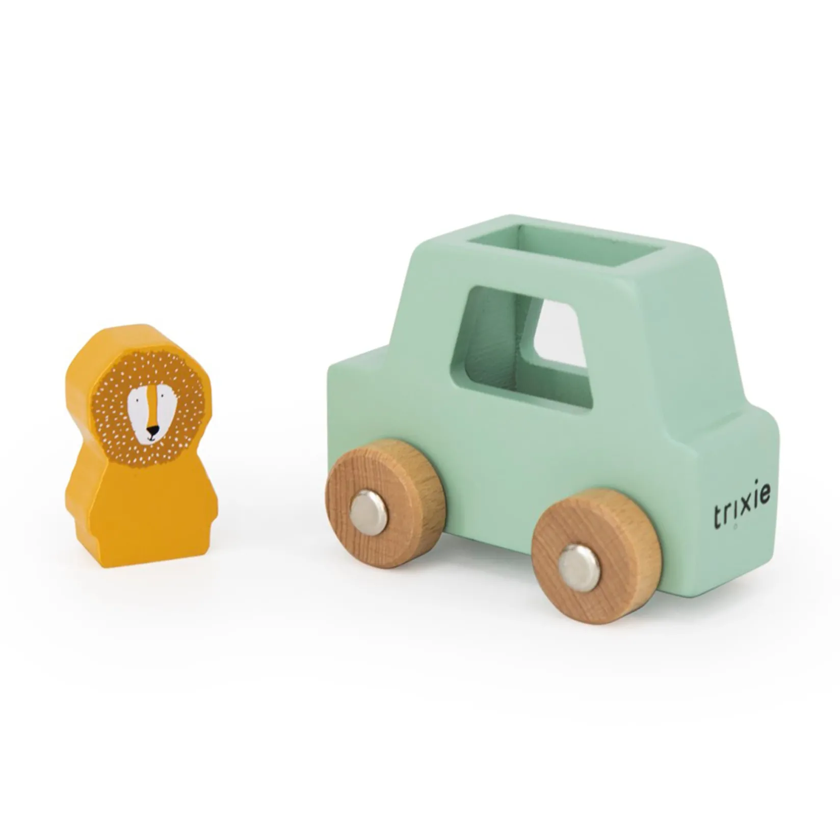 Wooden Toys>Trixie Wooden Animal Car Set
