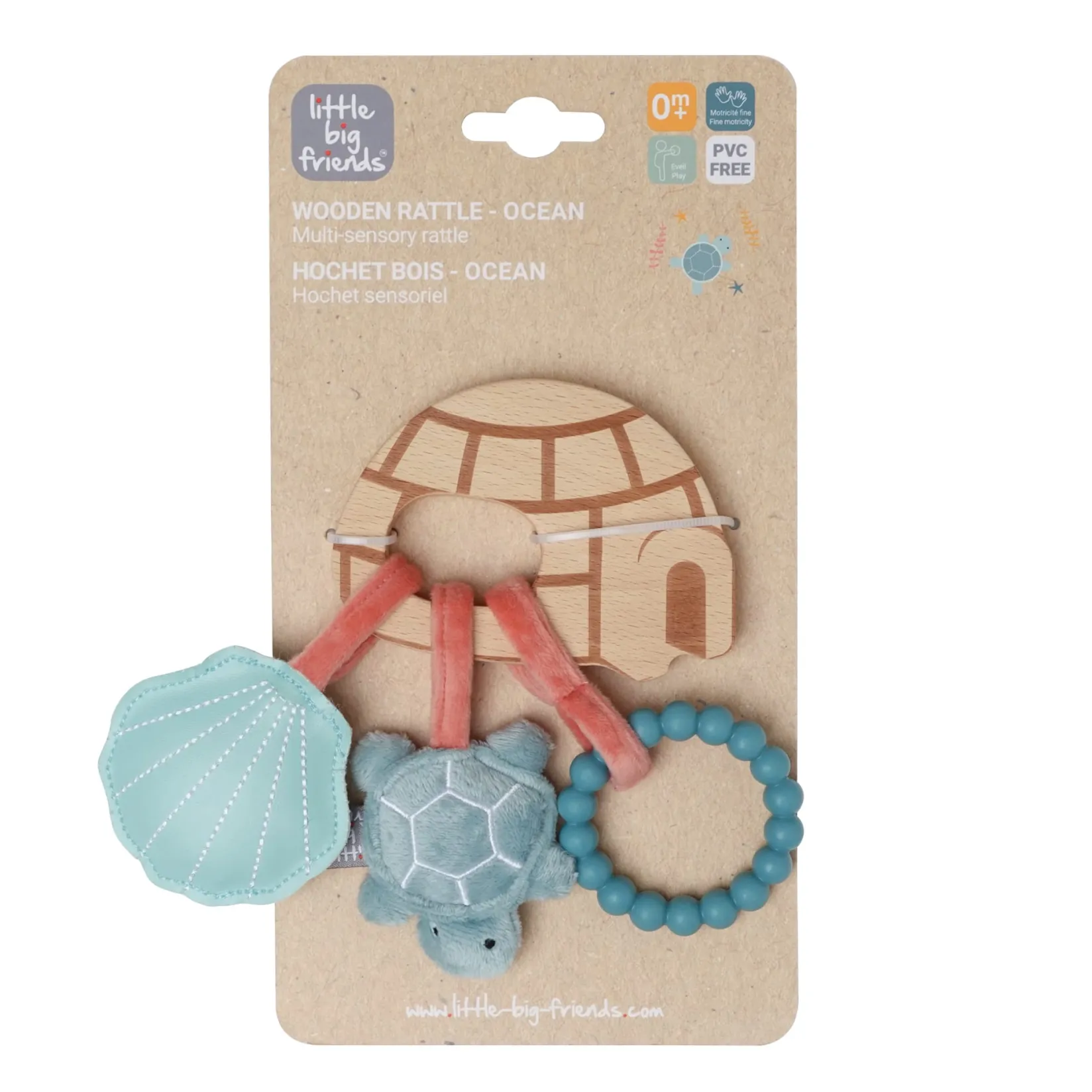 Outlet Wooden Rattle - Ocean Teething Toys