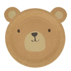 Party Supplies>Meri Meri Woodland Bear Plates (8)