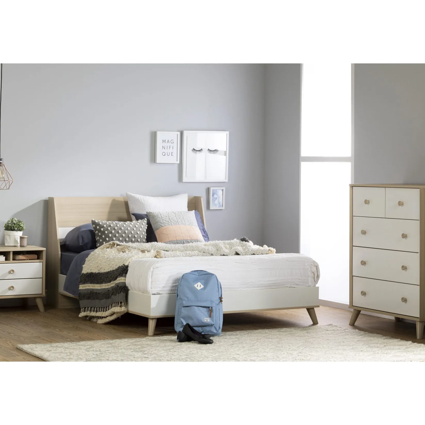 Storage Furniture>South Shore Yodi 5-Drawer Chest - Soft Elm and Pure White