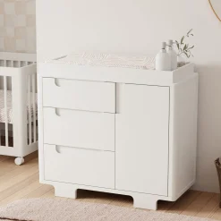 Sale Yuzu 3-Drawer Changer Dresser - White Changing Tables