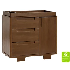 Discount Yuzu 3-Drawer Changer Dresser - Natural Walnut Changing Tables