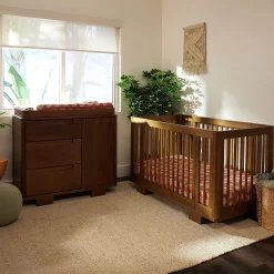 Discount Yuzu 3-Drawer Changer Dresser - Natural Walnut Changing Tables