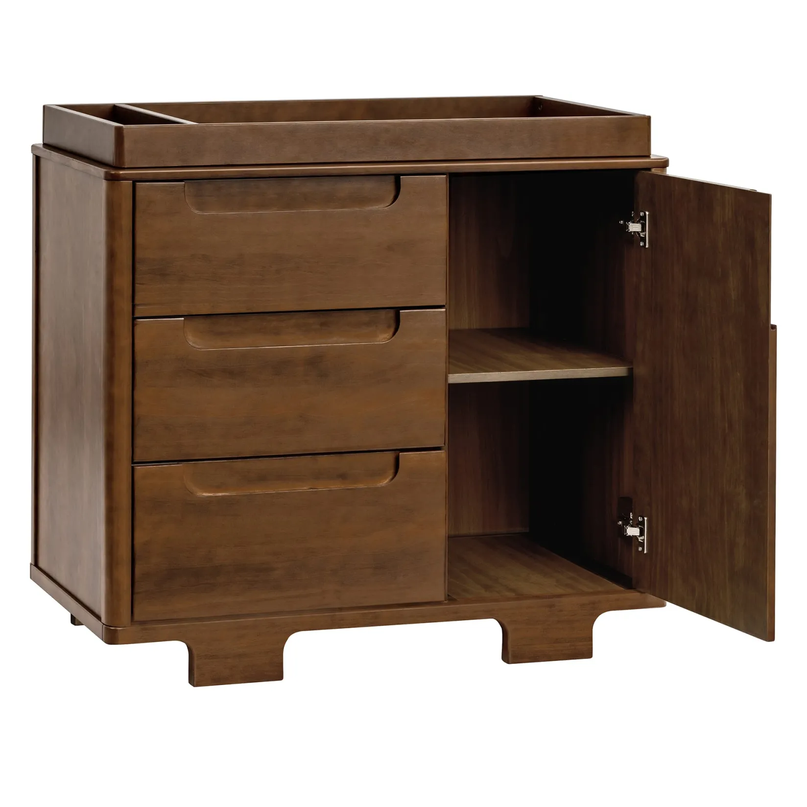 Discount Yuzu 3-Drawer Changer Dresser - Natural Walnut Changing Tables