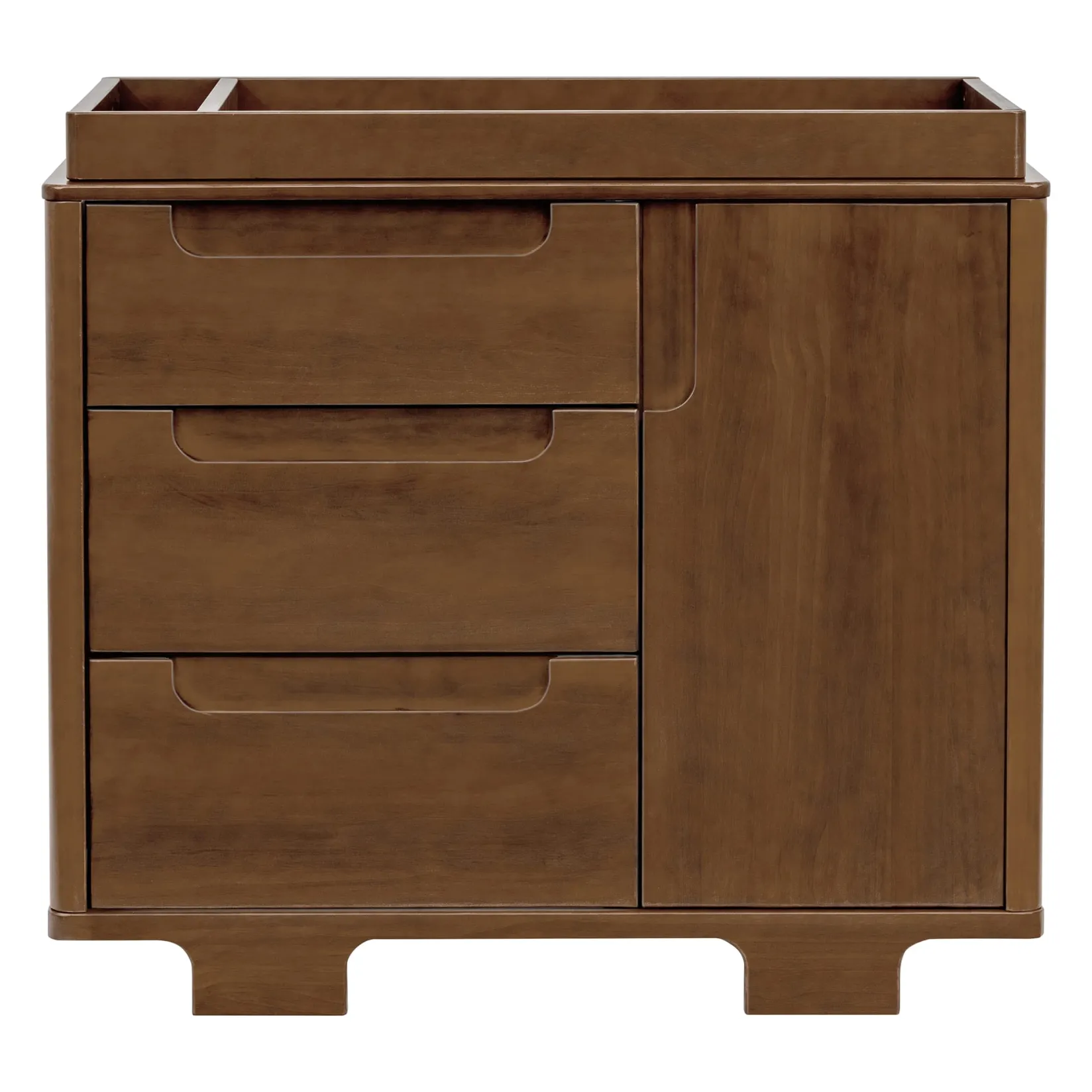 Discount Yuzu 3-Drawer Changer Dresser - Natural Walnut Changing Tables