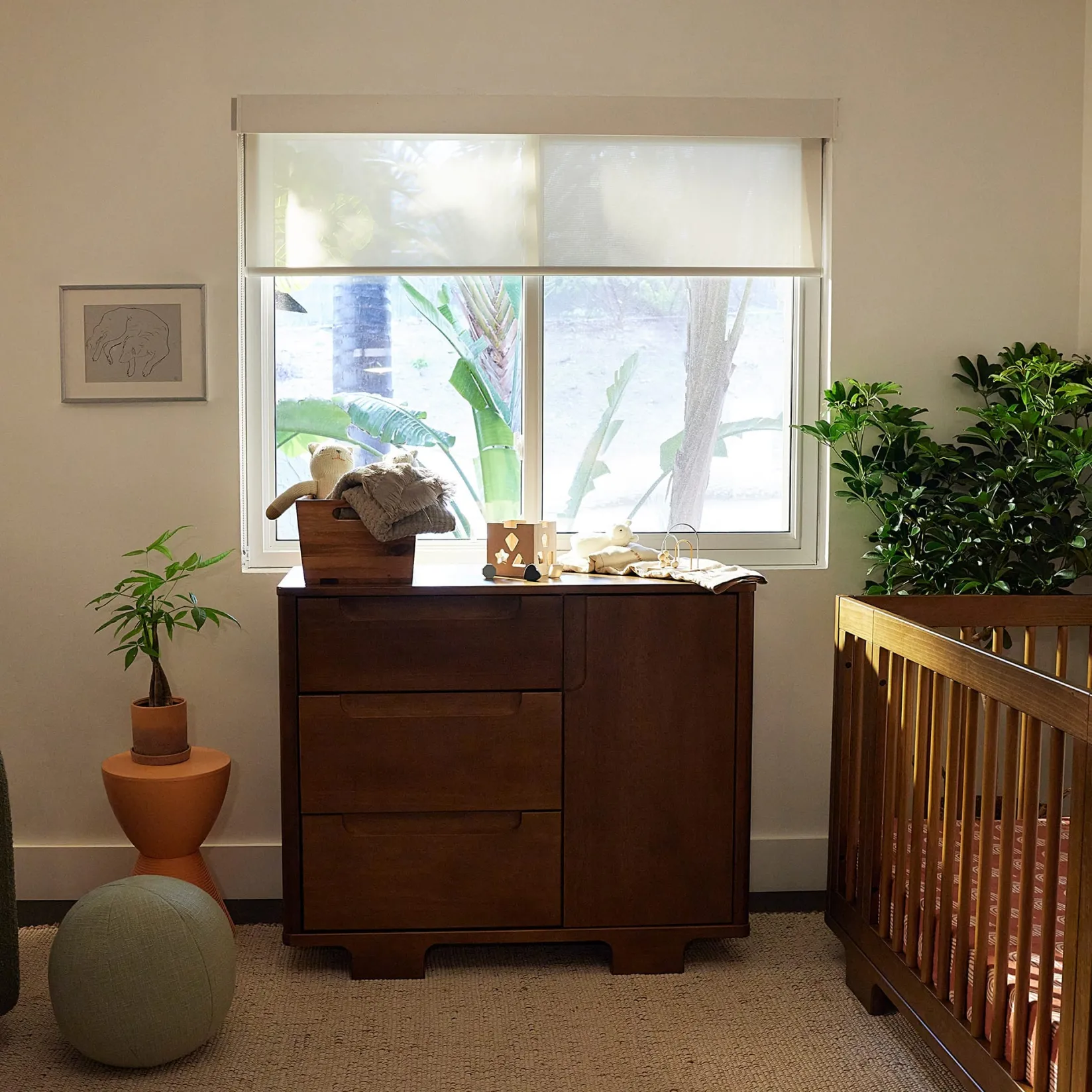 Discount Yuzu 3-Drawer Changer Dresser - Natural Walnut Changing Tables