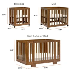 Hot Yuzu 8-in-1 Convertible Crib - Walnut Cribs & Mattresses|Cribs & Mattresses