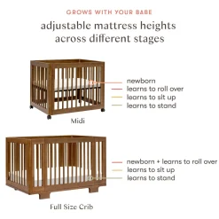 Hot Yuzu 8-in-1 Convertible Crib - Walnut Cribs & Mattresses|Cribs & Mattresses