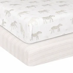 Hot Zebras-2pk Percal Crib Sheet Kids Sheets|Bedding