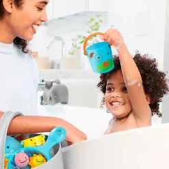 Bath Toys|Bath Accessories>Skip Hop Zoo Stack And Pour Buckets Set of 5